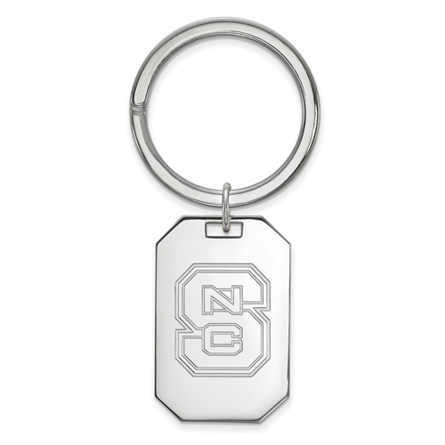 Sterling Silver North Carolina State University Key Chain