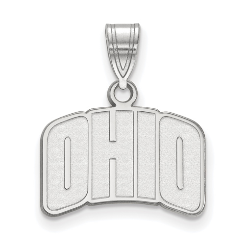 Ohio University OHIO Pendant 1/2in Sterling Silver