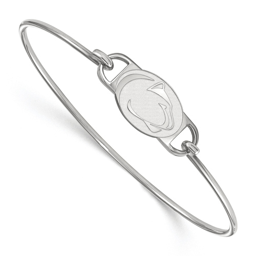 Sterling Silver 8in Penn State University Small Center Wire Bangle