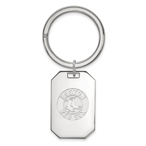 Sterling Silver Boston Red Sox Key Chain