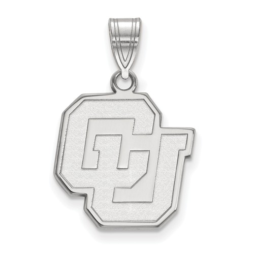 University of Colorado CU Pendant 5/8in 14k White Gold