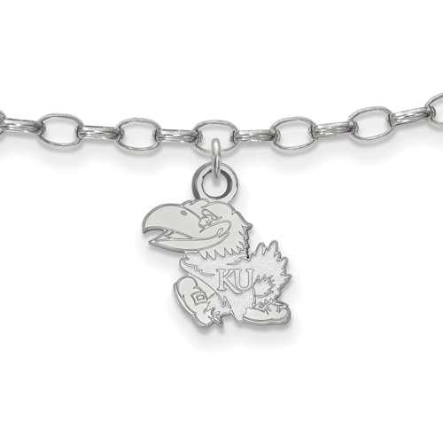 Sterling Silver 9in University of Kansas Anklet
