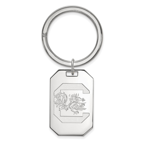 Sterling Silver University of South Carolina Key Chain