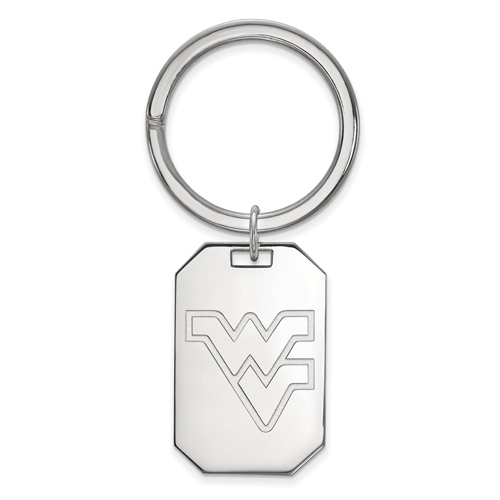Sterling Silver West Virginia University Key Chain