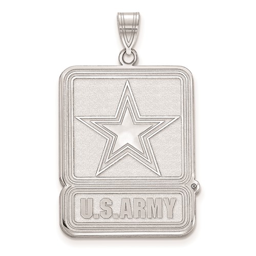 Sterling Silver United States Army Logo Pendant 1in
