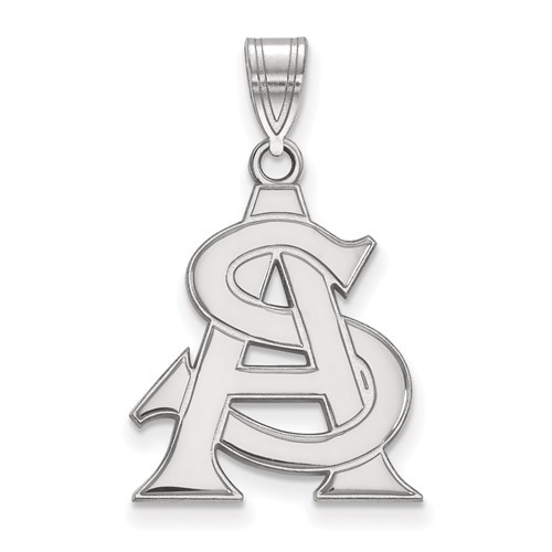 Arizona State University AS Pendant 3/4in Sterling Silver