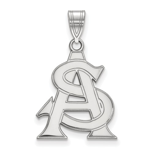 Arizona State University AS Pendant 3/4in 14k White Gold