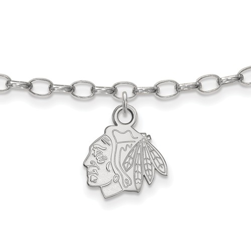 Chicago Blackhawks Anklet Sterling Silver 