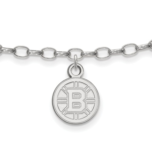 Sterling Silver 9in Boston Bruins Anklet