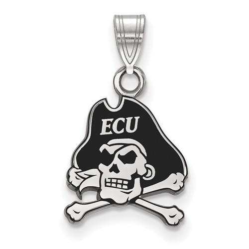 East Carolina University Enamel Pendant 1/2in Sterling Silver