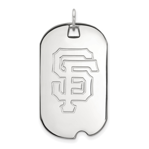 Sterling Silver San Francisco Giants 1 1/2in Dog Tag