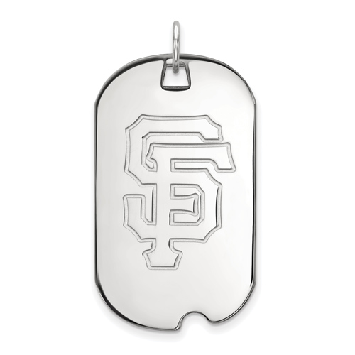 14kt White Gold San Francisco Giants 1 1/2in Dog Tag