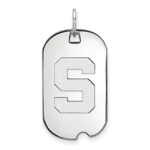 Sterling Silver Michigan State University Small Dog Tag