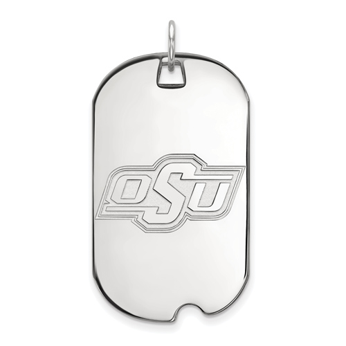 10kt White Gold Oklahoma State University Dog Tag