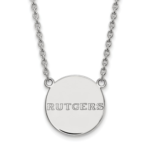 Sterling Silver Rutgers University Logo Necklace