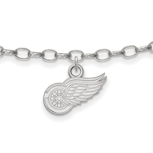 Sterling Silver 9in Detroit Red Wings Anklet