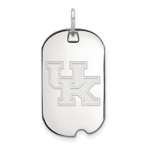 14kt White Gold University of Kentucky Small Dog Tag