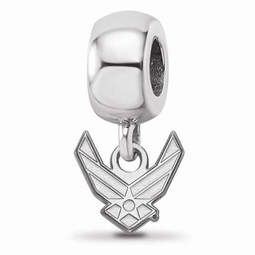 Sterling Silver US Air Force Symbol Extra Small Dangle Bead