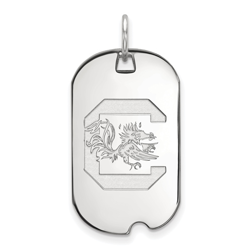 14kt White Gold University of South Carolina Small Dog Tag