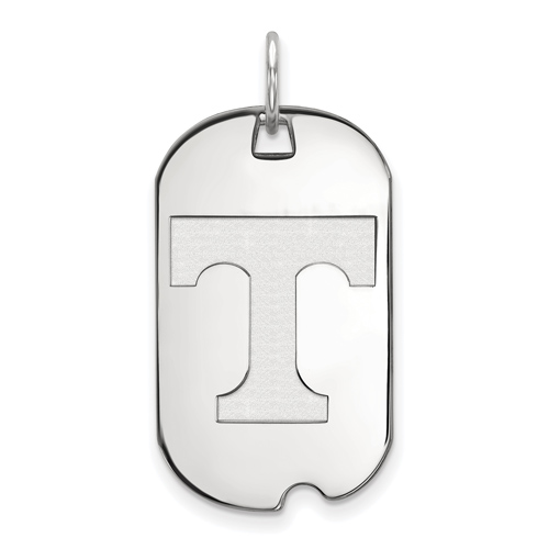 14kt White Gold University of Tennessee Small Dog Tag