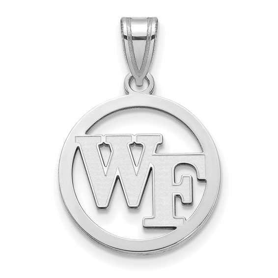 Wake Forest University Circle Pendant Sterling Silver