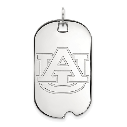 10kt White Gold Auburn University Dog Tag