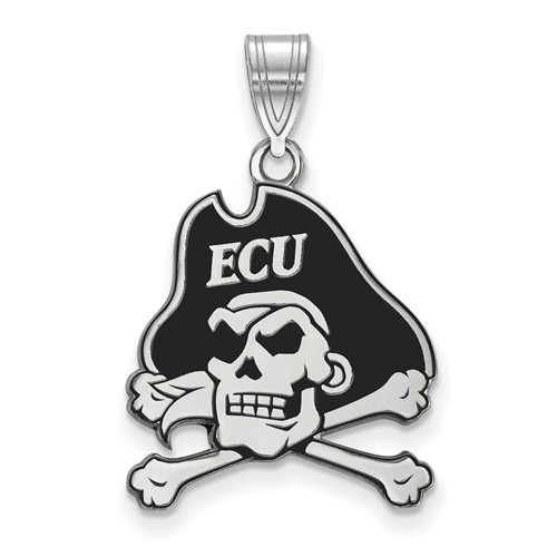 East Carolina University Enamel Pendant 3/4in Sterling Silver