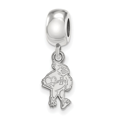 Iowa State University Cy Small Dangle Bead Sterling Silver
