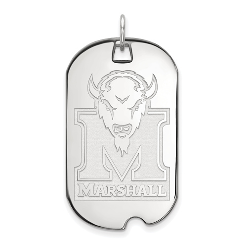 Sterling Silver Marshall University Dog Tag
