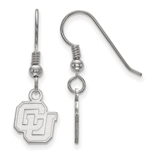 Univ of Colorado Extra Small Dangle Earrings Sterling Silver