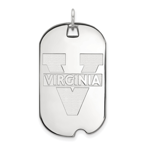 14kt White Gold University of Virginia Dog Tag