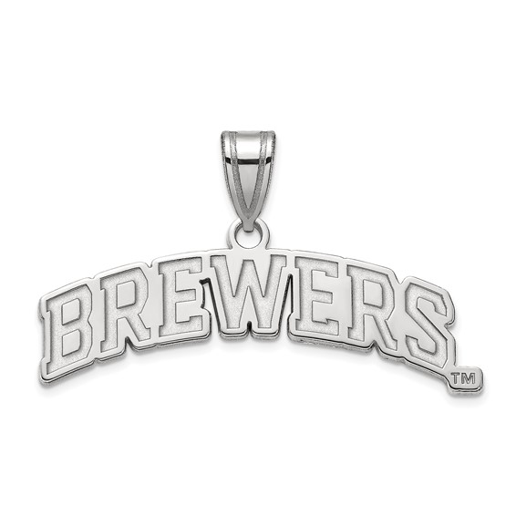 Sterling Silver 3/4in Milwaukee Brewers Logo Pendant