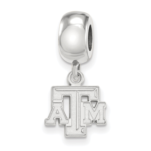 Sterling Silver Texas A&M University Extra Small Dangle Bead