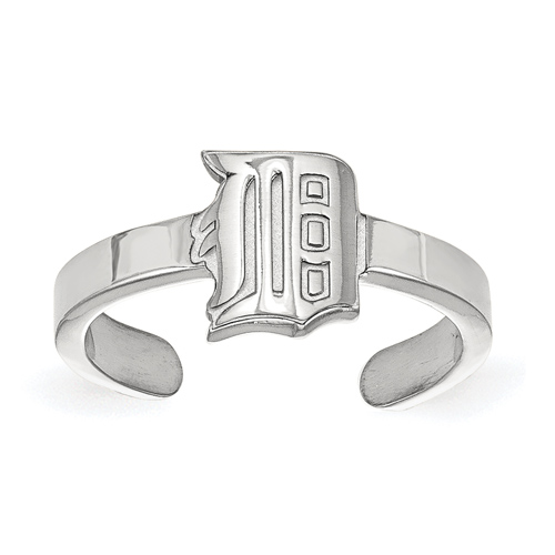 Sterling Silver Detroit Tigers Toe Ring