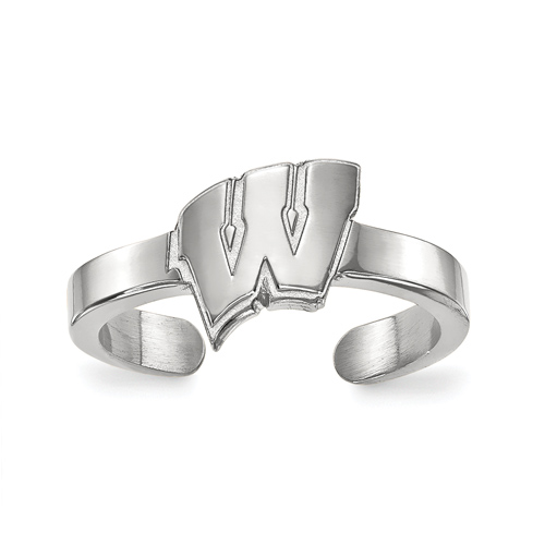 Sterling Silver University of Wisconsin Toe Ring