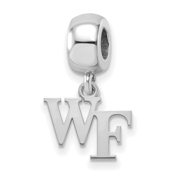 Wake Forest University WF Tiny Dangle Bead Sterling Silver