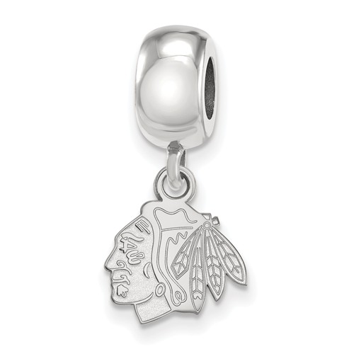 Chicago Blackhawks Small Dangle Bead Sterling Silver