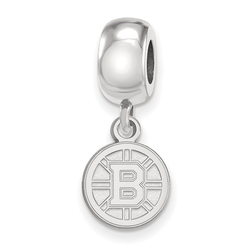 Boston Bruins Small Dangle Bead Sterling Silver