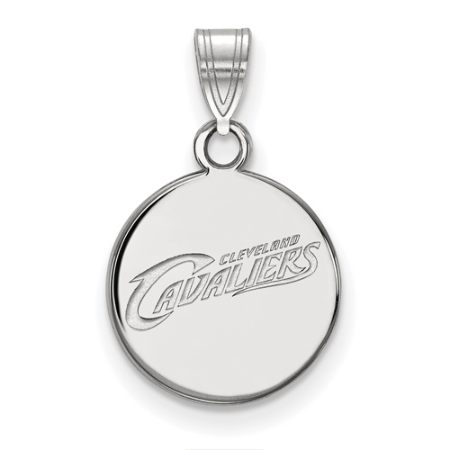 14kt White Gold 1/2in Round Cleveland Cavaliers Pendant