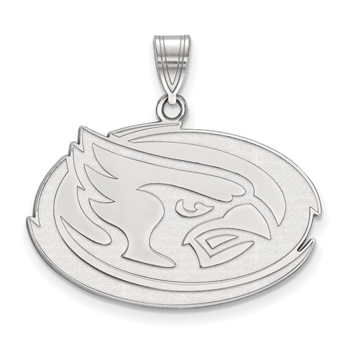 Iowa State University Oval Pendant 3/4in 10k White Gold