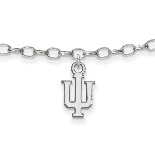 Sterling Silver 9in Indiana University Anklet