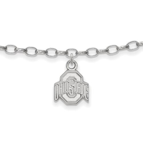 Sterling Silver Ohio State University Anklet