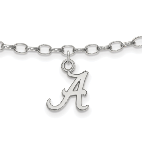 Sterling Silver 9in University of Alabama Anklet