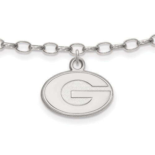 Sterling Silver 9in University of Georgia Anklet