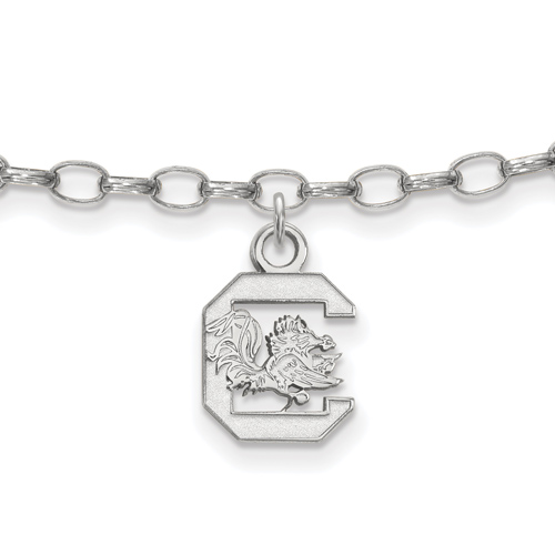 Sterling Silver 9in University of South Carolina Anklet