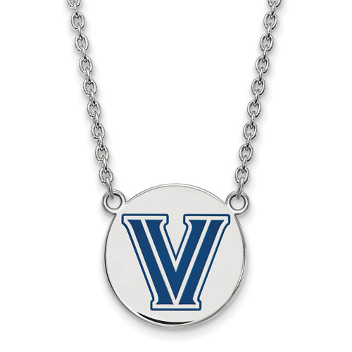 Villanova University Logo Necklace 3/4in Sterling Silver