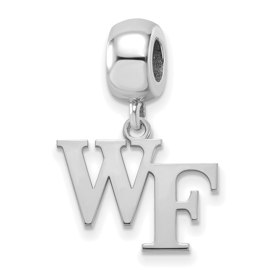Wake Forest University WF Dangle Bead Sterling Silver
