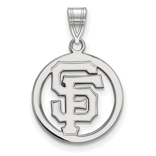 Sterling Silver Small San Francisco Giants Pendant in Circle