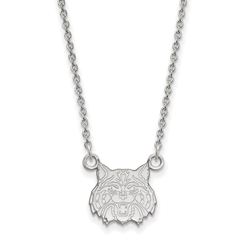 Small University of Arizona Wildcat Pendant Necklace 10k White Gold