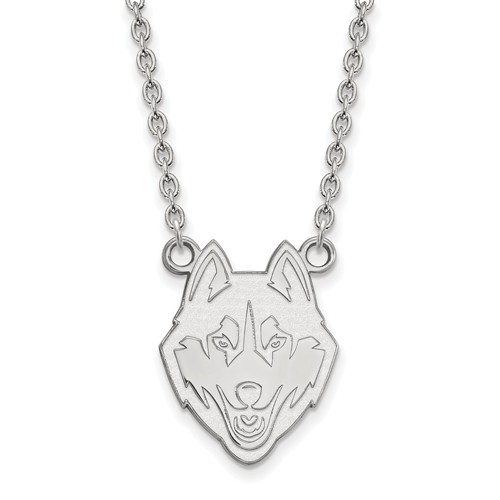 University of Connecticut Husky Necklace 3/4in Sterling Silver